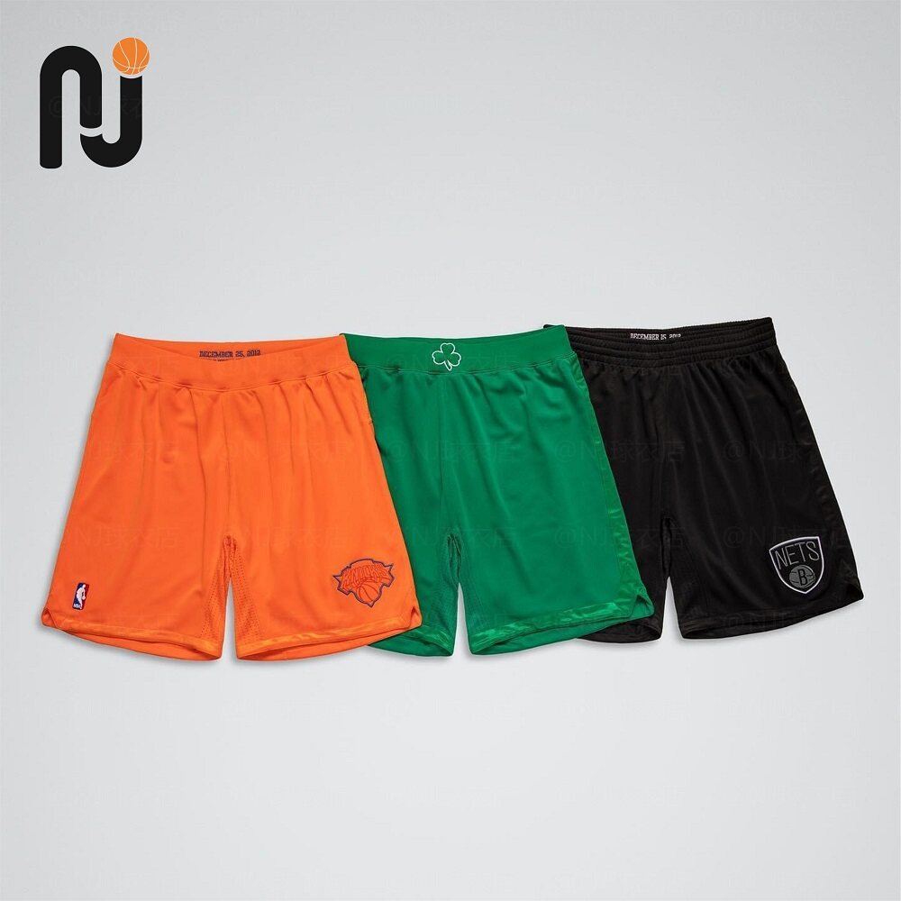 代购 Mitchell&Ness 篮网/掘金/热火等 2012圣诞大战球员版AU球裤