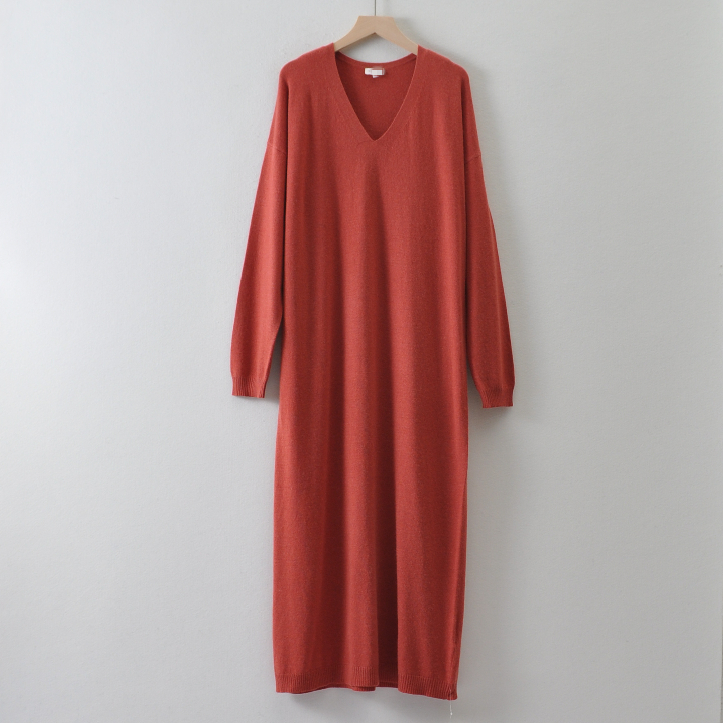 外贸欧美单AMELI*小奢女装~羊毛长袖针织连衣裙 柔软超长裙秋冬季