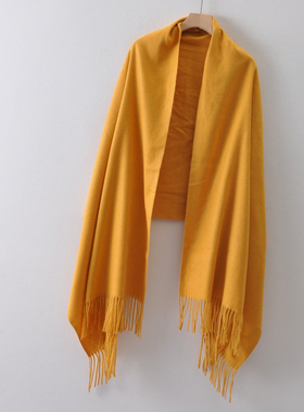 外贸瑞点单AC*ST*OS小奢男女通用针织大披肩 流苏保暖围巾围脖