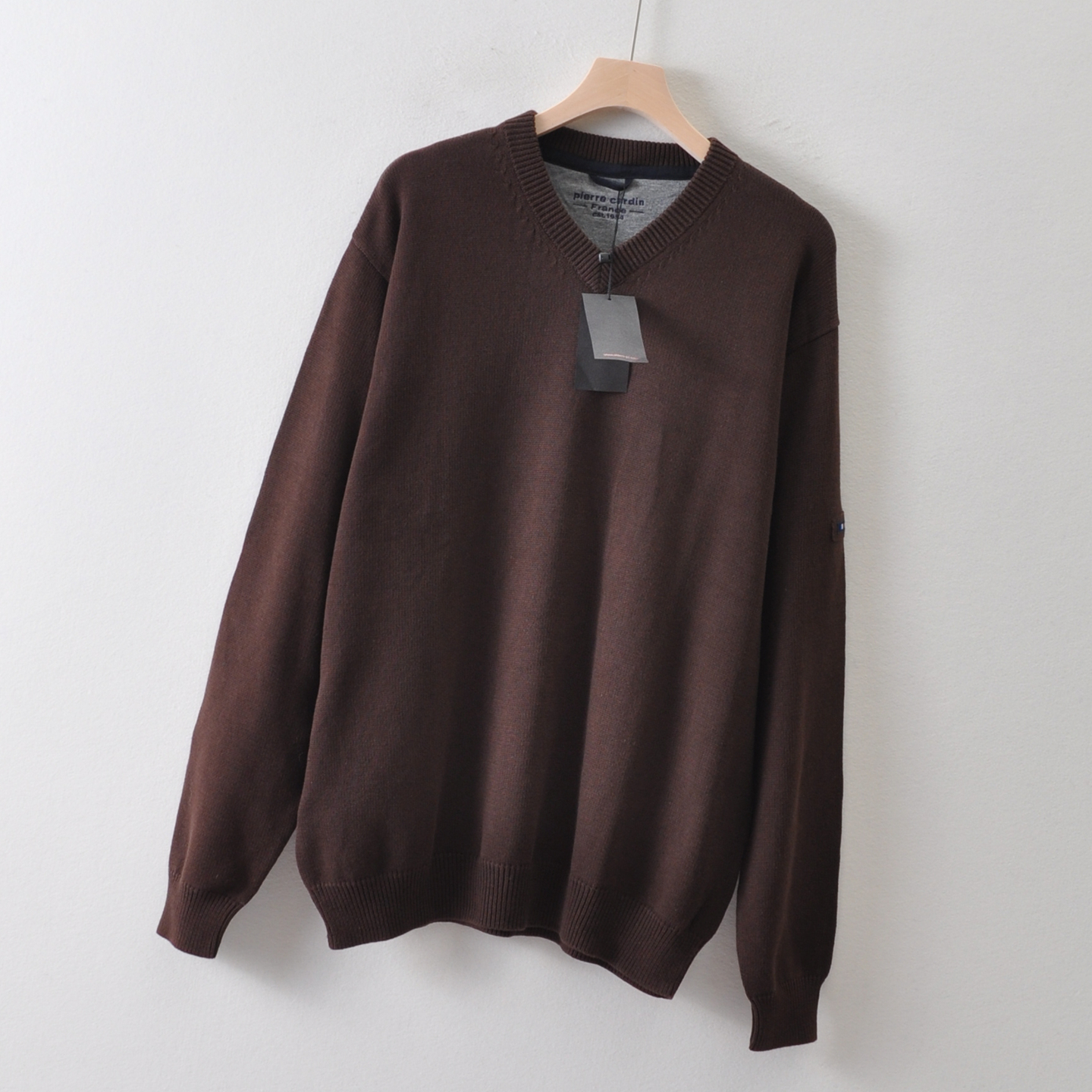 外贸法国单pier* card*加大码男装~套头全棉毛衣秋冬 休闲针织衫