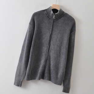 BEA 针织开衫 男装 全棉长袖 秋 水洗做旧毛衣外套 外贸西班牙单PUL