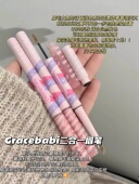 一笔多用 Gracebabi眉笔染眉膏二合一刀锋刷双头立体防水持久