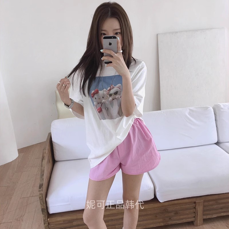 妮可家包邮韩国东大门正品代购夏季新款清新减龄卡通印花宽松T恤