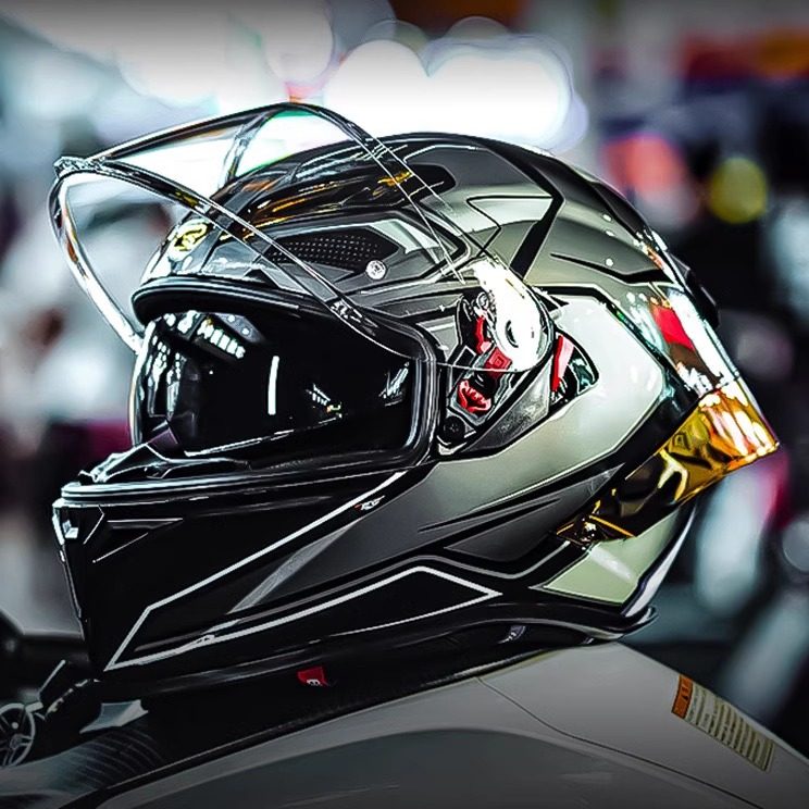 3C认证头盔男摩托车全盔女冬季双镜片蓝牙机车骑行安全盔四季通用