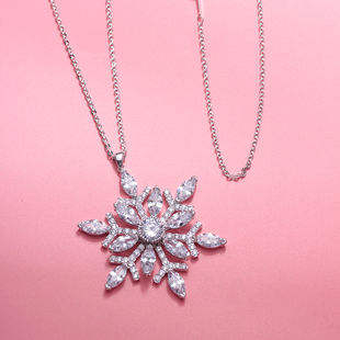 长款绝版~雪花锆石长款项链轻奢优雅温柔气质高贵秋冬百搭毛衣链