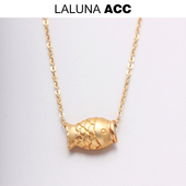 年年有鱼 转运好运连连锦鲤鲸鱼吊坠项链独特个性 高级感锁骨链