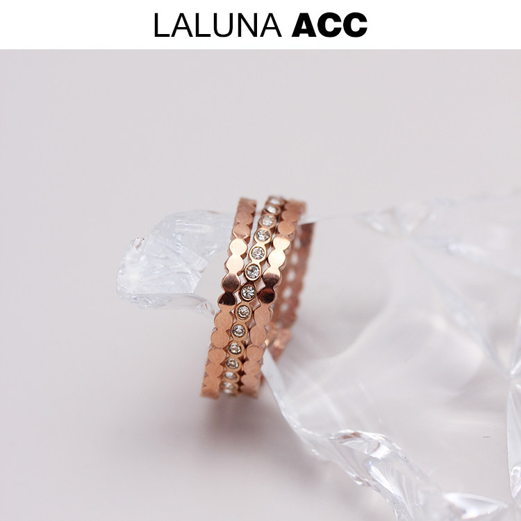 三个一套~不褪色戒指简约冷淡风叠戴素戒尾戒时尚精致指环食指戒