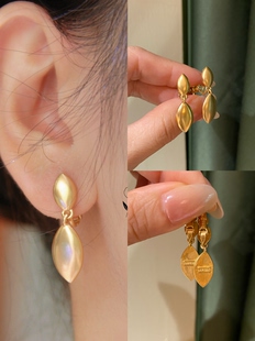 中古不退换｜Napier雾金小坠儿耳夹