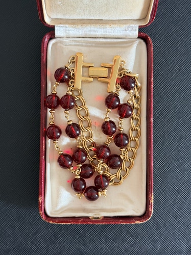中古不退换｜Napier红金果冻手链