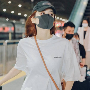 欧洲古力娜扎明星同款上衣服新款白色内搭纯棉宽松短袖t恤女夏季