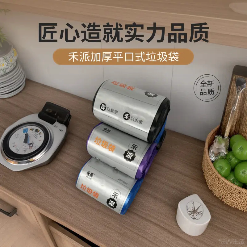 禾派平口点断式25只特加厚垃圾袋图片