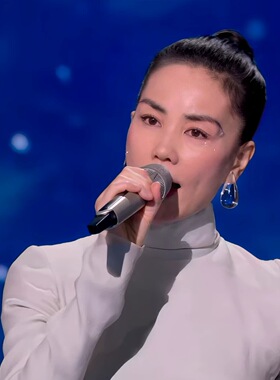 马年春晚王菲同款耳环耳饰耳钉气质女百搭高级个性透明大水滴