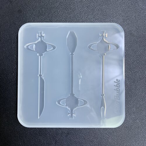 DIY手工西太后餐具模具ab树脂uv水晶滴胶钥匙扣迷你挂件硅胶模具