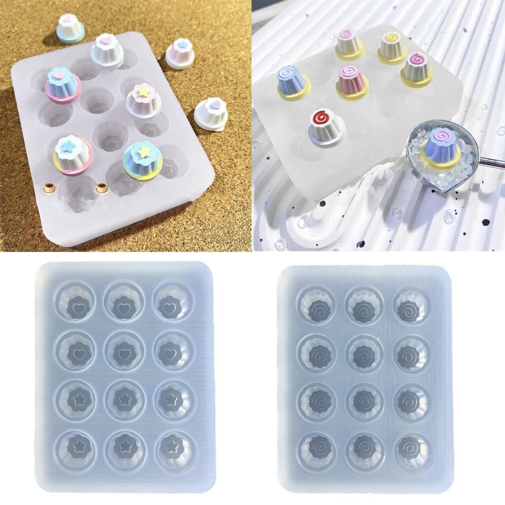 diy手工滴胶模具布丁鱼糕爱心星星树脂模具树脂制作硅胶流沙模具图片
