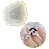 DIY手工迷你小房子模具树脂uv水晶滴胶钥匙扣迷你挂件硅胶模具