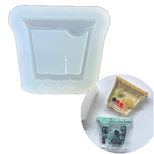 DIY手工布丁杯流沙模具ab树脂uv水晶滴胶钥匙扣迷你挂件硅胶模具