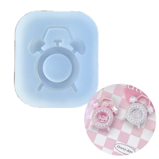 DIY手工闹钟小号模具ab树脂uv水晶滴胶钥匙扣迷你挂件硅胶模具