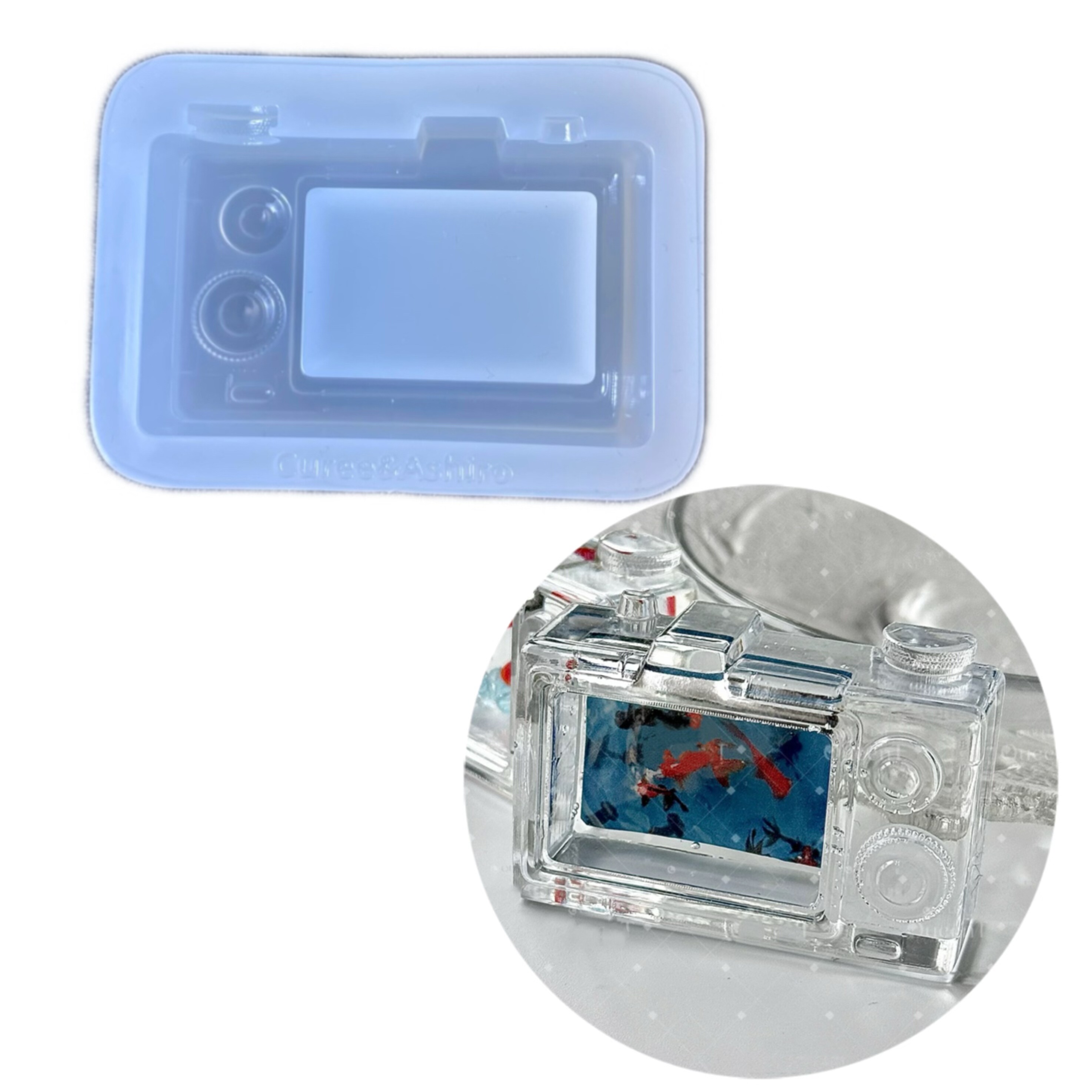 DIY手工CCD相机模具ab树脂uv水晶滴胶钥匙扣迷你挂件硅胶模具