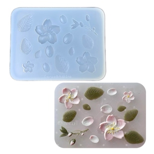 DIY手工樱花配件模具ab树脂uv水晶滴胶钥匙扣迷你挂件硅胶模具