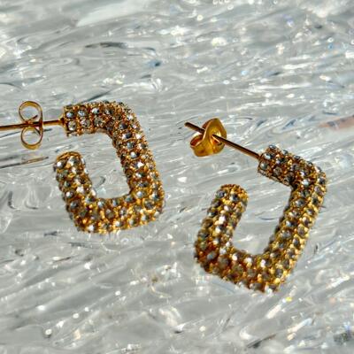 欧美钛钢女满钻超闪防水防过敏