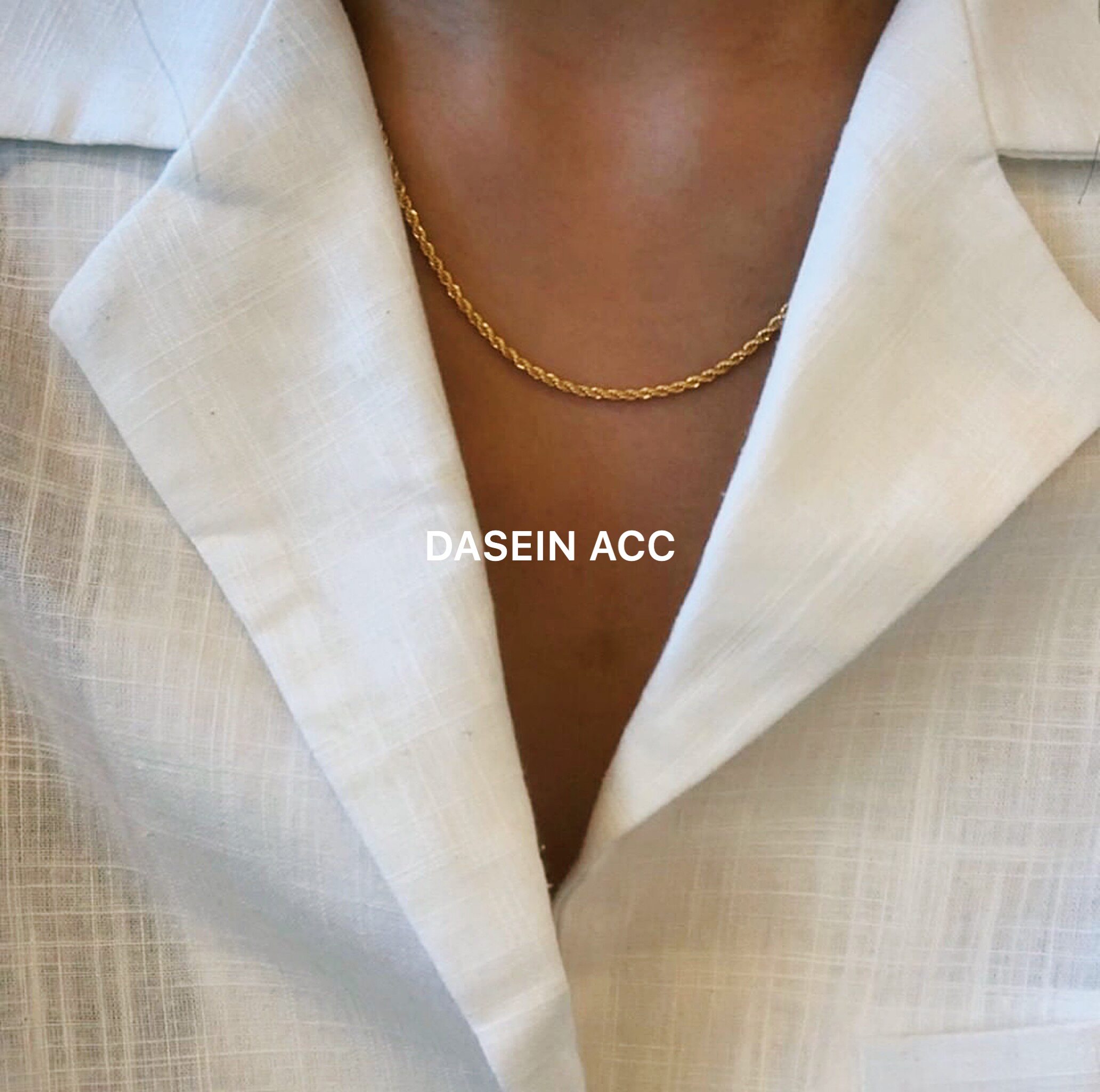 DASEIN ACC金属ins叠戴细闪复古法式麻花电镀金项链小众法式