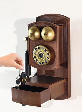 欧式复古民国风壁挂电话机模型