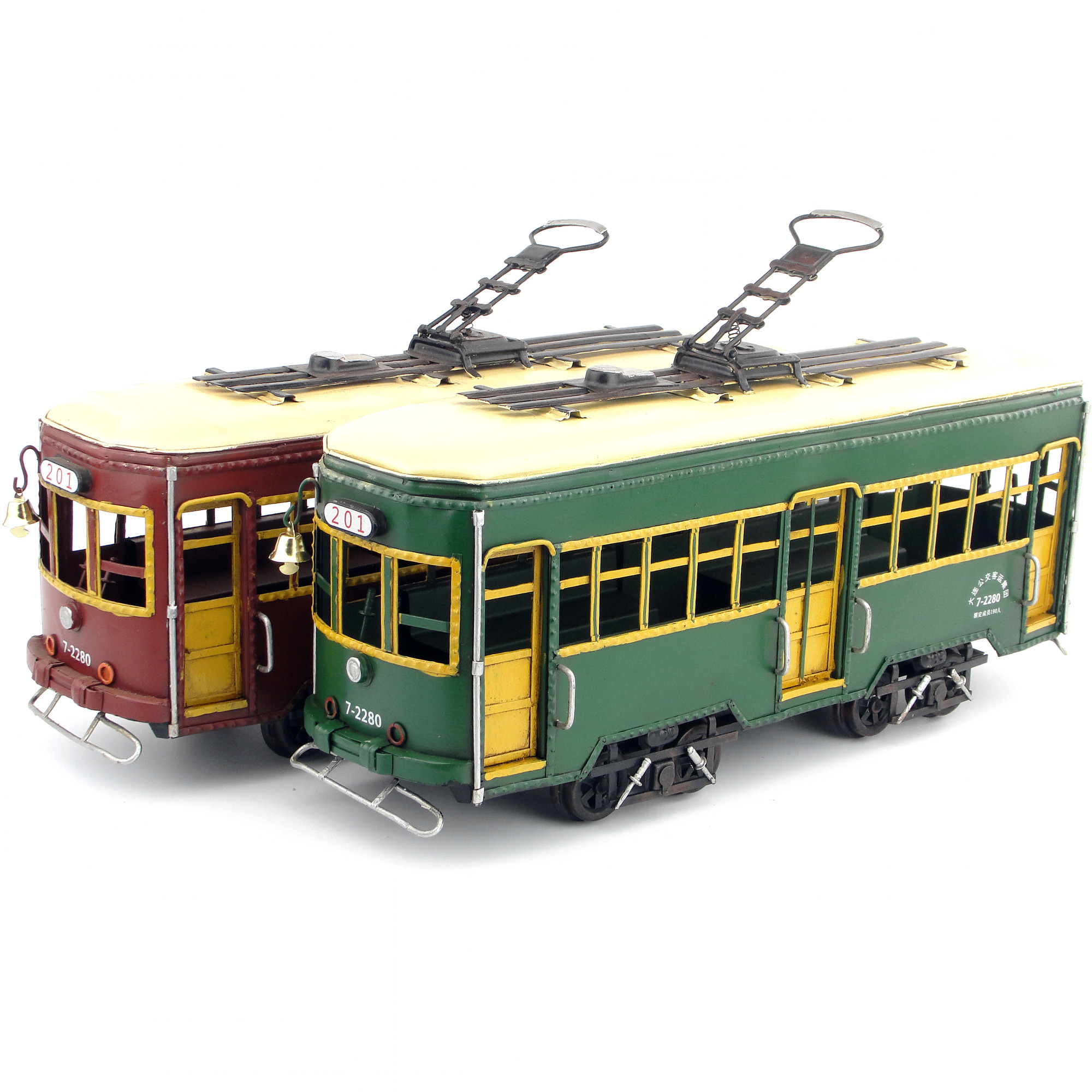 复古铁艺大连有轨电车201路创意手工工艺品橱窗摆设家居摆件礼物