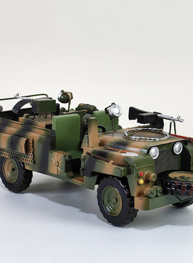 SAS路虎铁艺吉普车模型摆件