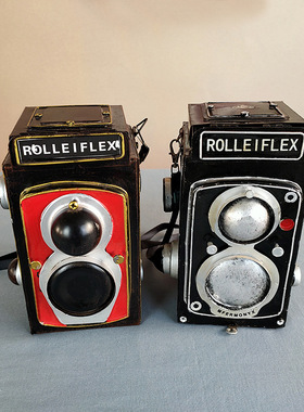 复古背带照相机模型铁艺装饰品