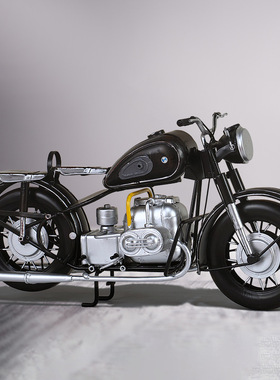复古铁艺宝马R71经典摩托车模型