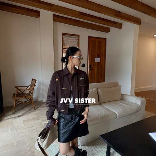 JVV SISTER十三行2026秋季新款刺绣长袖衬衫休闲设计感衬衣91252