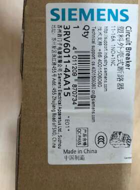 马达断路器    3RV6011-4AA10 3RV6议价