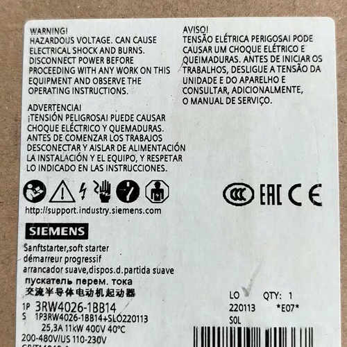 3RW3016-1BB14电动机议价