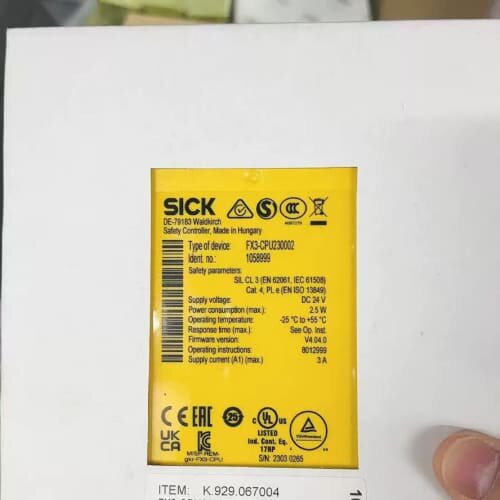 SICK西克安全控制器 FX3-CPU230002(议价)