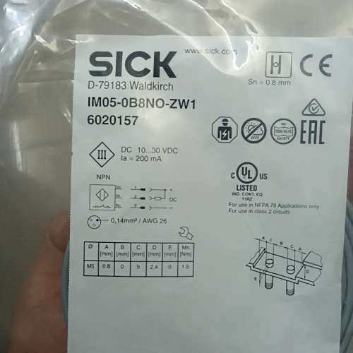 西克SICK 接近传感器IM05-0B8NO-ZW1 号议价