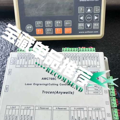 镭射机乾诚面板AWC708C LITE系统主板控制卡整套连接议价