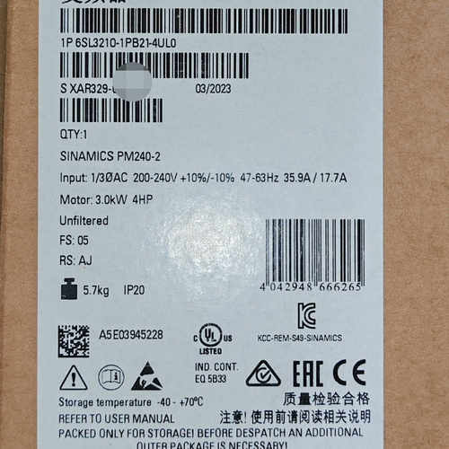 6SL3210-1PB21-4UL06SL32101PB2议价