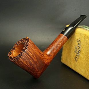 手工大师烟斗 savinelli意大利沙芬 火焰鸟眼纹 原木石楠根 12