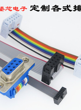 定制FC插头DB头灰排线彩排线FC-6p8p10p20p-64p各长度DIDC延长线