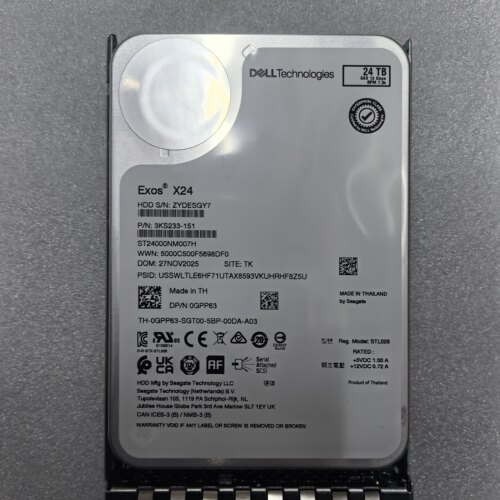 DELL/戴尔 服务器硬盘24T SAS 7.2K 3.5企业级 希捷ST24000NM007H