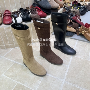 FQ3 BULAGE秋冬圆头中跟不过膝靴女百搭骑士靴休闲瘦瘦靴 实拍THE