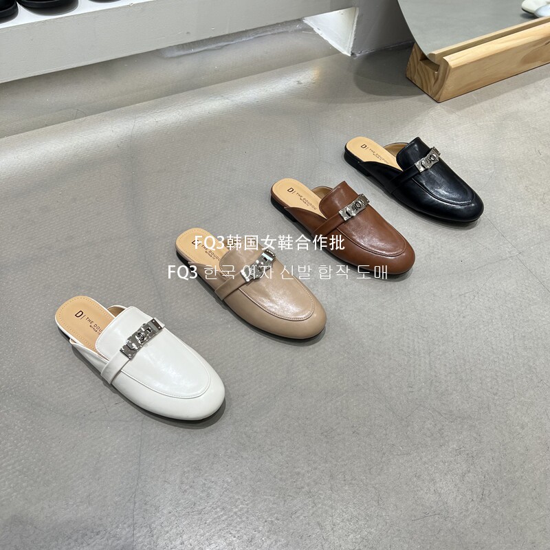 FQ3 实拍THE DUODUO浅口包头半拖鞋2026春夏穆勒鞋外穿包趾鞋拖女