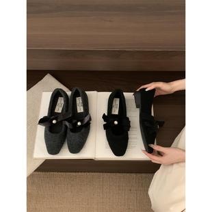 实拍laibao玛丽珍鞋 软底女鞋 平底鞋 瓢鞋 秋冬复古晚晚风单鞋 FQ3