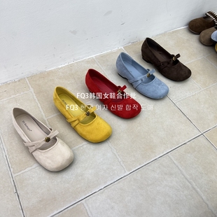 女 防滑浅口豆豆鞋 FQ3 实拍bashagirl一字带蝴蝶结圆头内增高单鞋