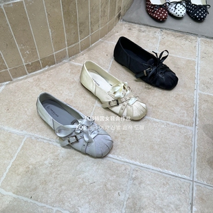 浅口豆豆鞋 FQ3 内增高2cm缎面套脚单鞋 BULAGE绑带休闲鞋 实拍THE