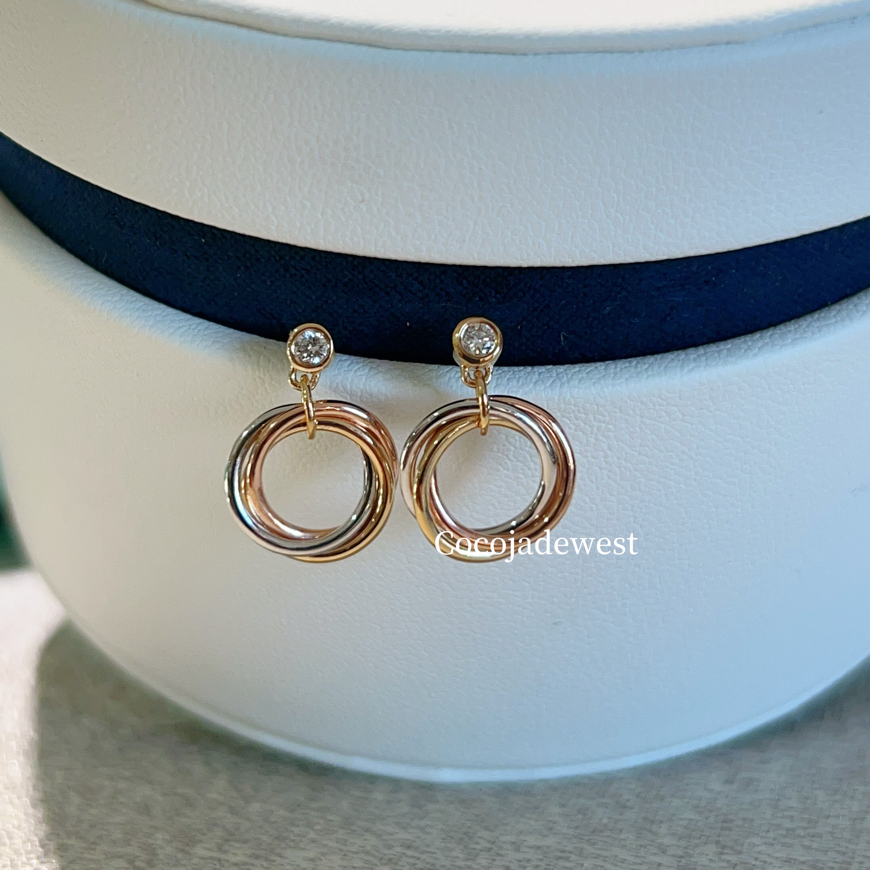 18K金天然钻石耳环女简约2025新款爆款高级感耳环轻奢精致