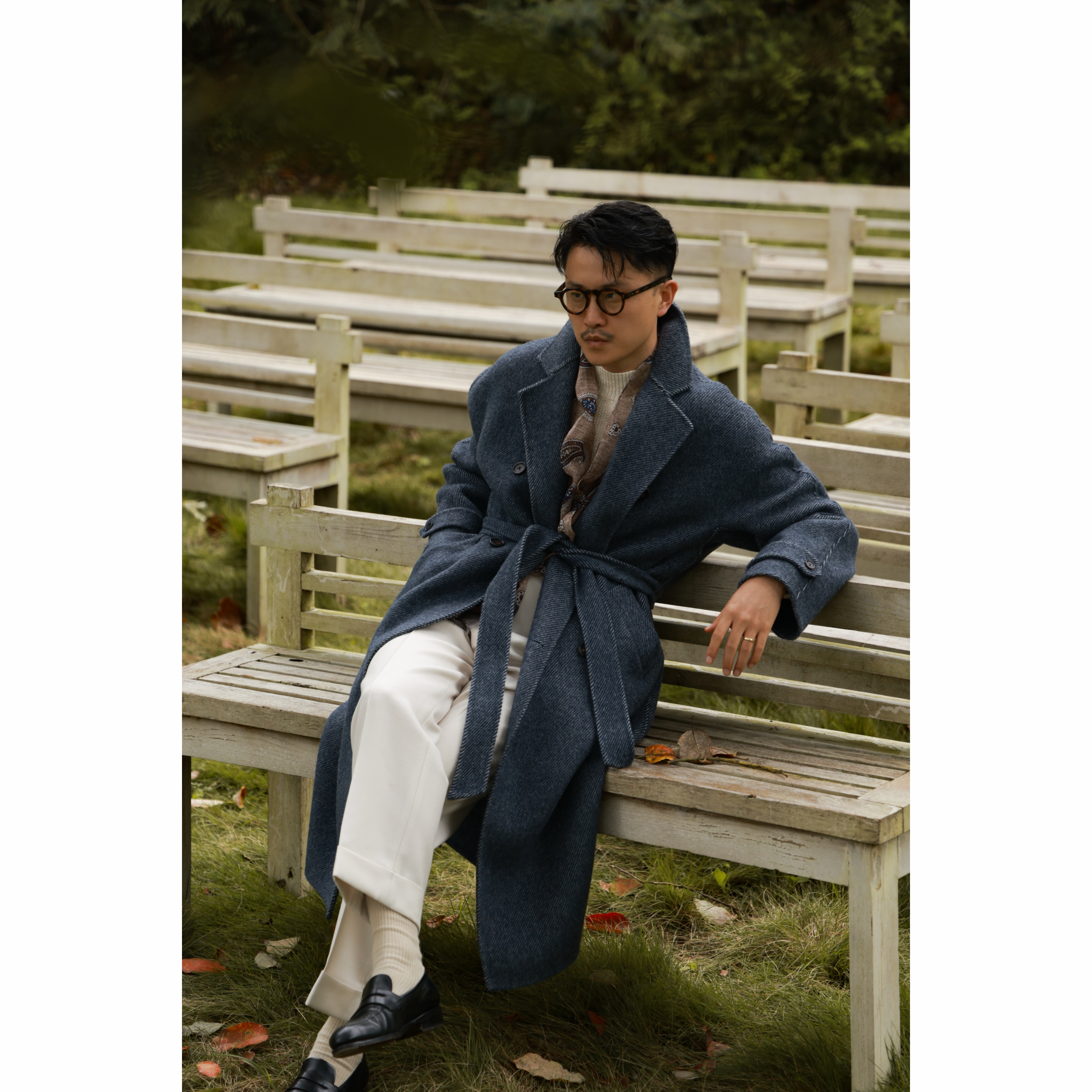 UGENTLE长款驼绒冬季双面呢大衣