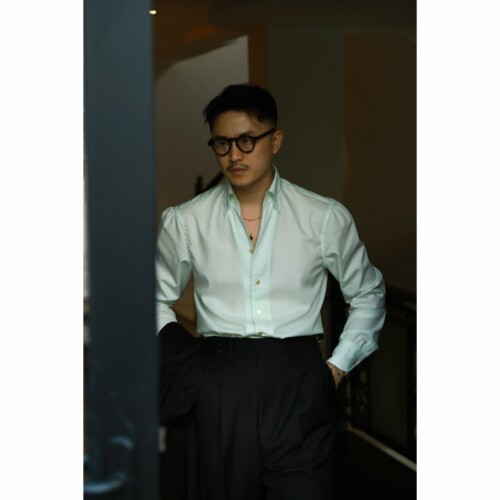 UGENTLE纯棉一片领长袖衬衫