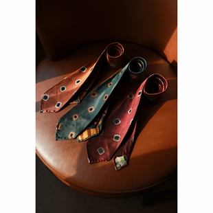 全手工卷边 意式 飘逸领带 UGENTLE fold 微醺系列 tie 桑蚕丝