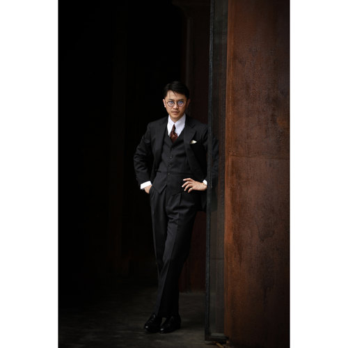 UGENTLE单排扣意式半麻衬三件套